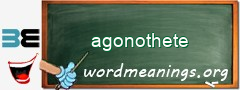 WordMeaning blackboard for agonothete